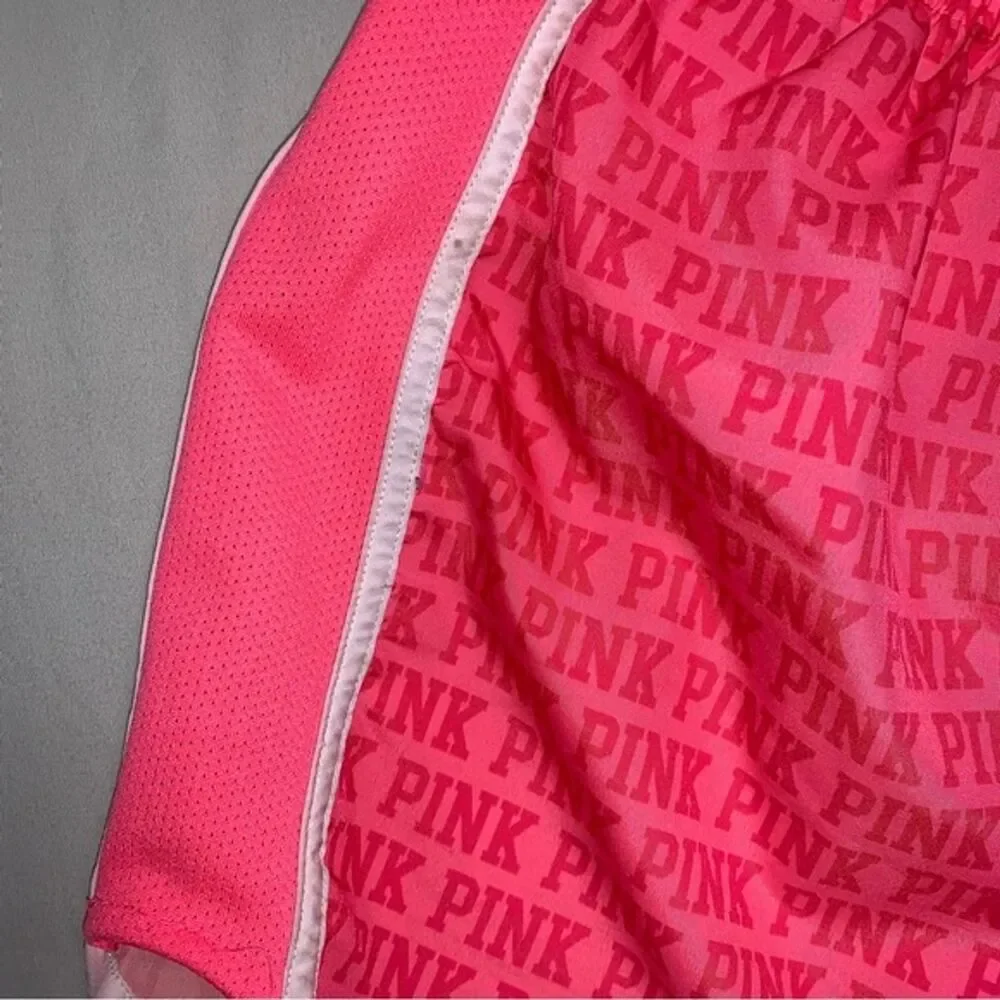 PINK Victoria Secret Running Shorts Women’s Medium Neon Pink Exercise Workout